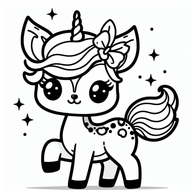 במבי חד קרן לצביעה במבי חד קרן לצביעה