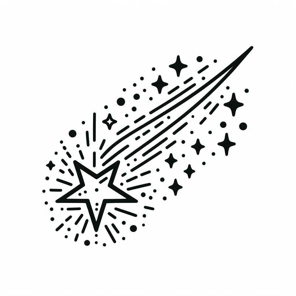 דף צביעה של כוכב נופל דף צביעה של כוכב נופל