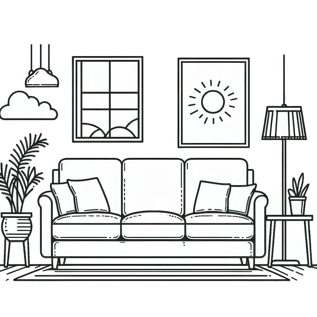 דף צביעה של סלון דף צביעה של סלון