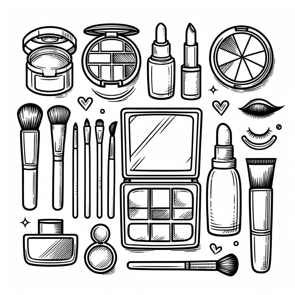 דף צביעה של איפור יפה דף צביעה של איפור יפה