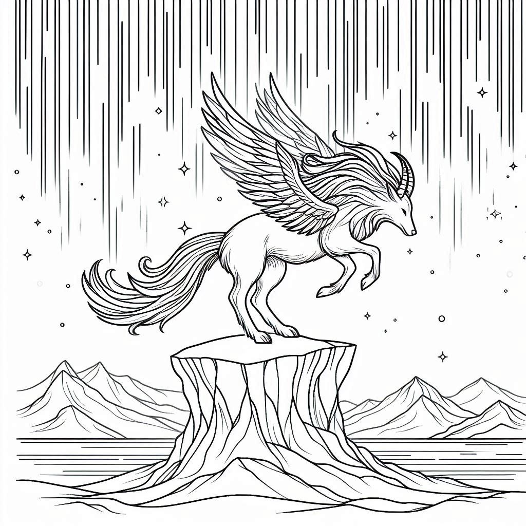 יצור אגדי יפה לצביעה יצור אגדי יפה לצביעה