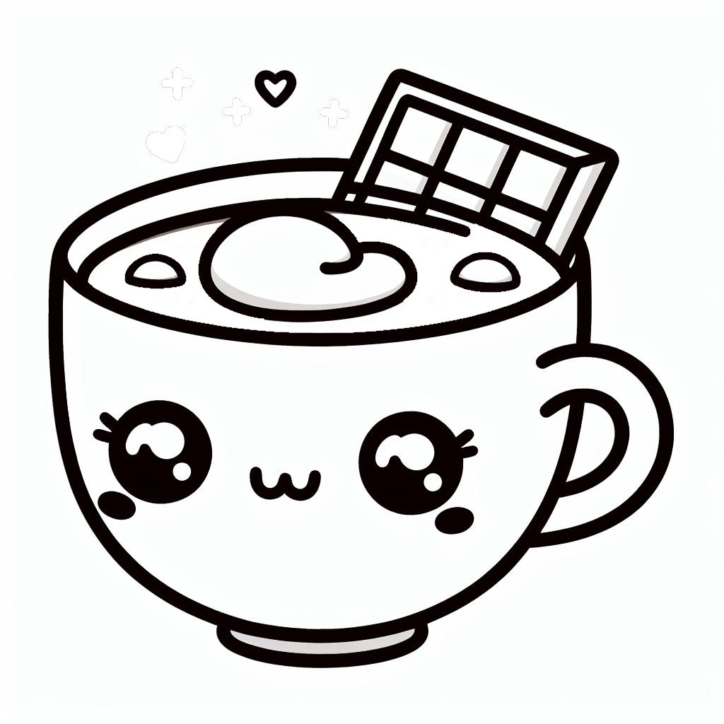 דף צביעה של כוס שוקו דף צביעה של כוס שוקו