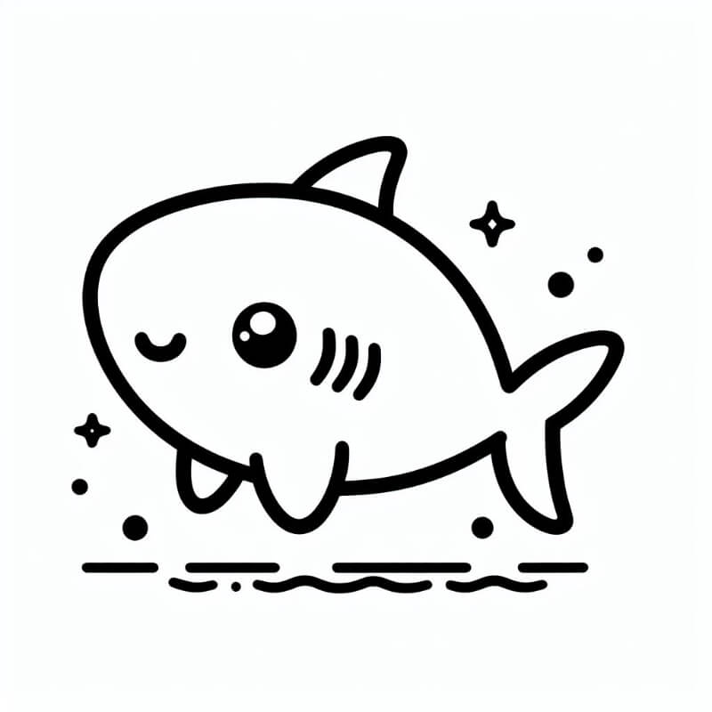 דף צביעה של בייבי שארק דף צביעה של בייבי שארק