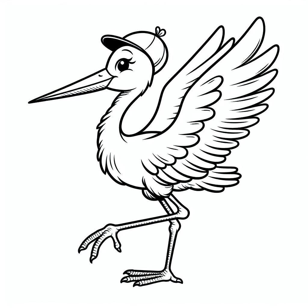 דף צביעה של חסידה דף צביעה של חסידה