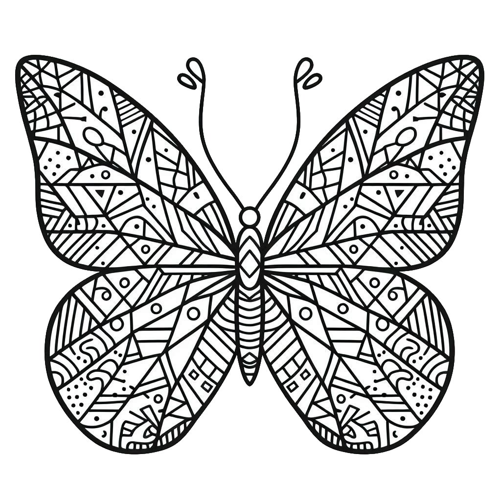 דף צביעה של פרפר מגניב דף צביעה של פרפר מגניב