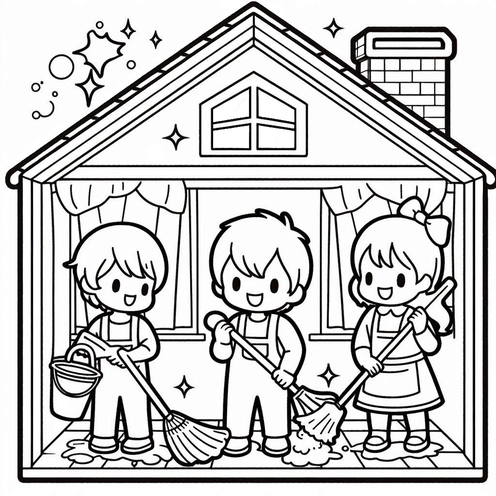 דף צביעה של ניקיון לפסח דף צביעה של ניקיון לפסח