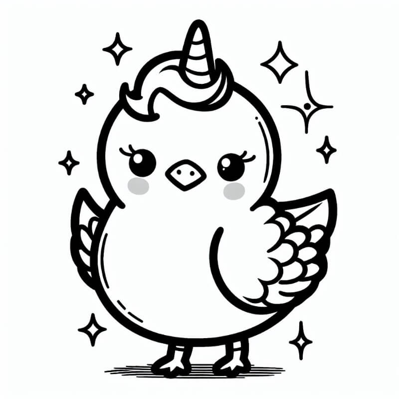 אפרוח חד קרן לצביעה אפרוח חד קרן לצביעה