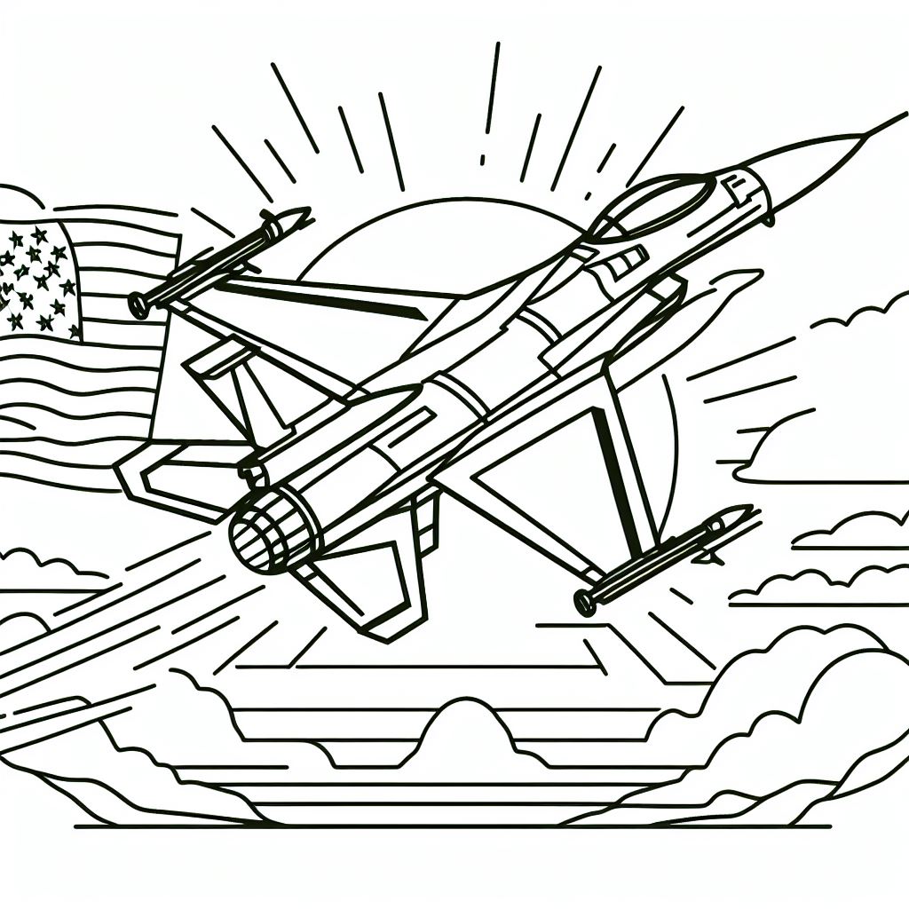ציור מטוס קרב לצביעה ציור מטוס קרב לצביעה