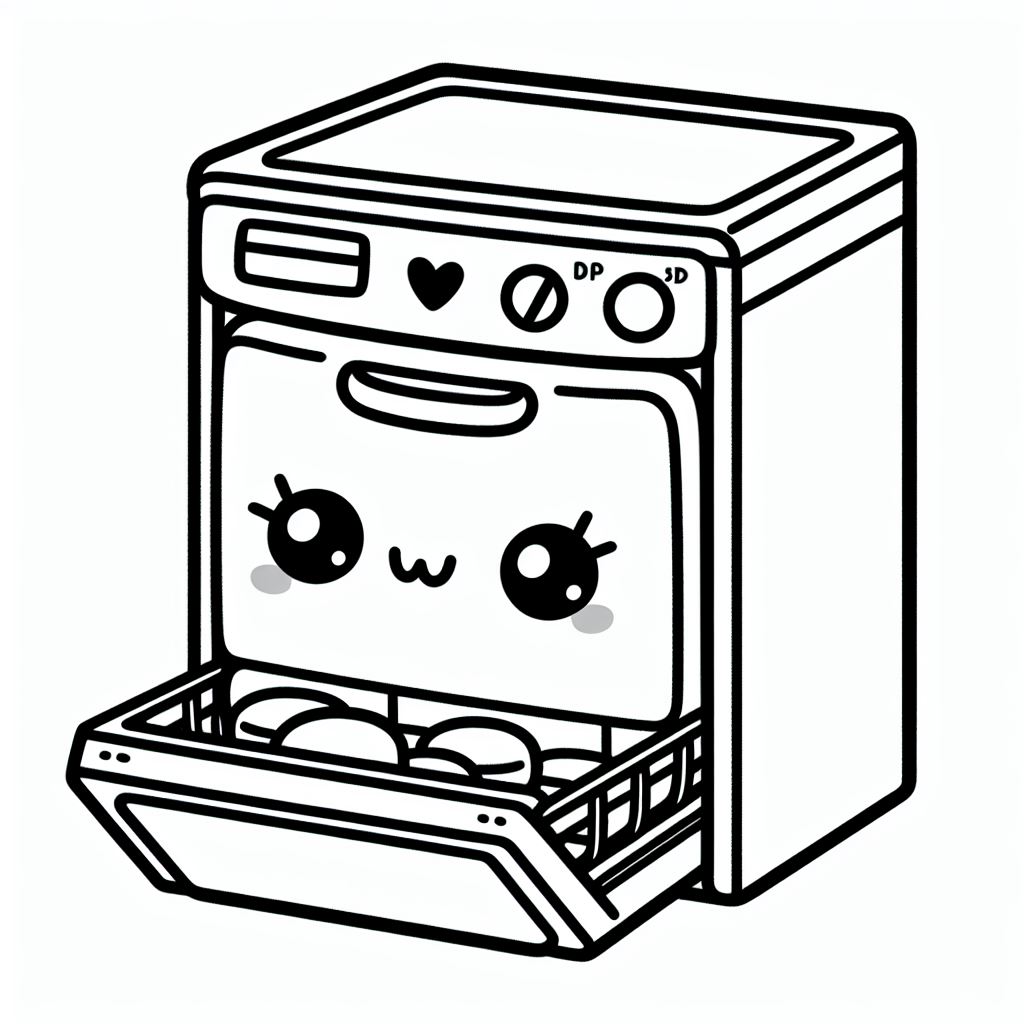 דף צביעה של מדיח כלים דף צביעה של מדיח כלים