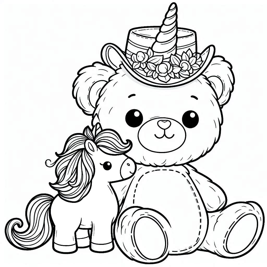 דובון חד קרן לצביעה דובון חד קרן לצביעה