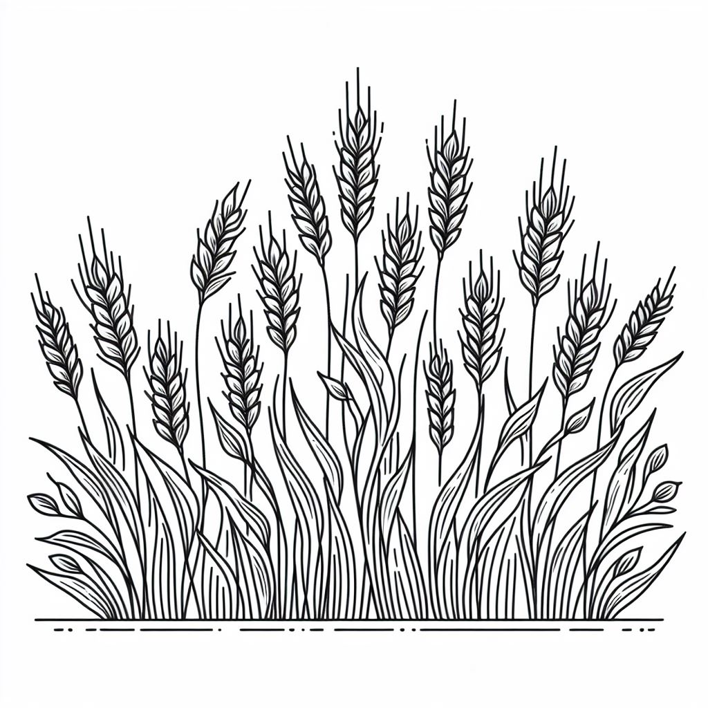דף צביעה של שדה חיטה דף צביעה של שדה חיטה