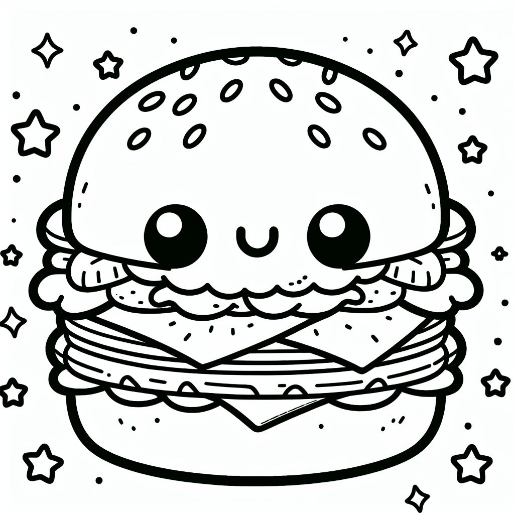 המבורגר עם פנים לצביעה המבורגר עם פנים לצביעה