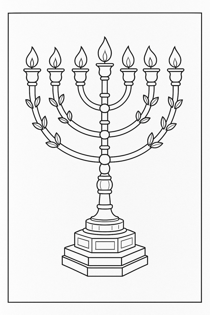 דף צביעה של מנורת הזהב דף צביעה של מנורת הזהב