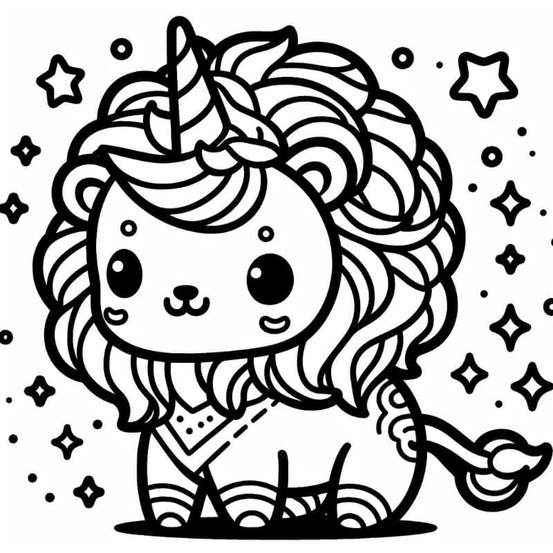 אריה חד קרן לצביעה אריה חד קרן לצביעה