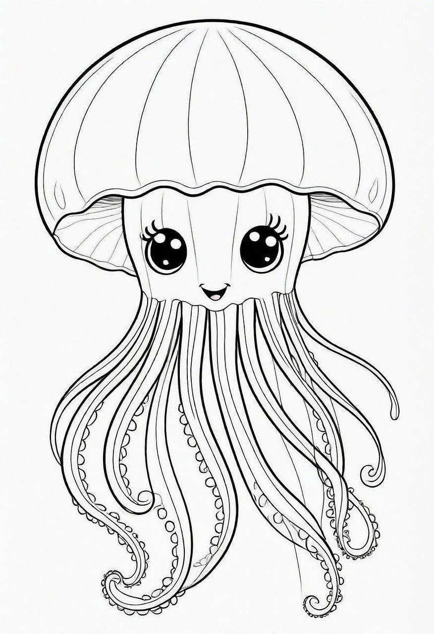 דף צביעה של מדוזה חמודה דף צביעה של מדוזה חמודה