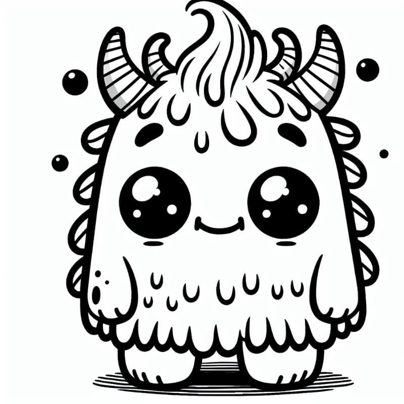 דף צביעה של מפלצת לילדים דף צביעה של מפלצת לילדים