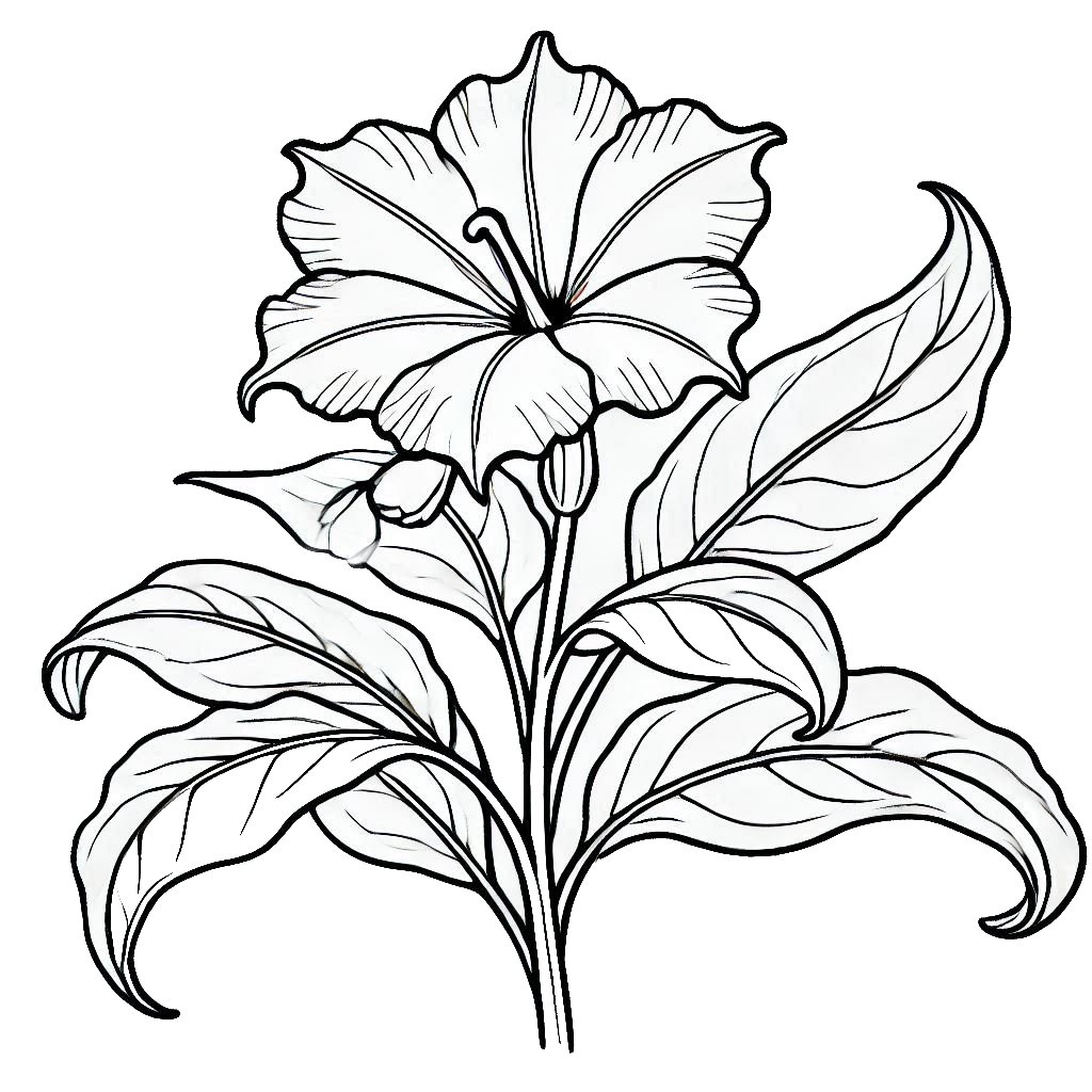 פרח פורח יפה לצביעה פרח פורח יפה לצביעה