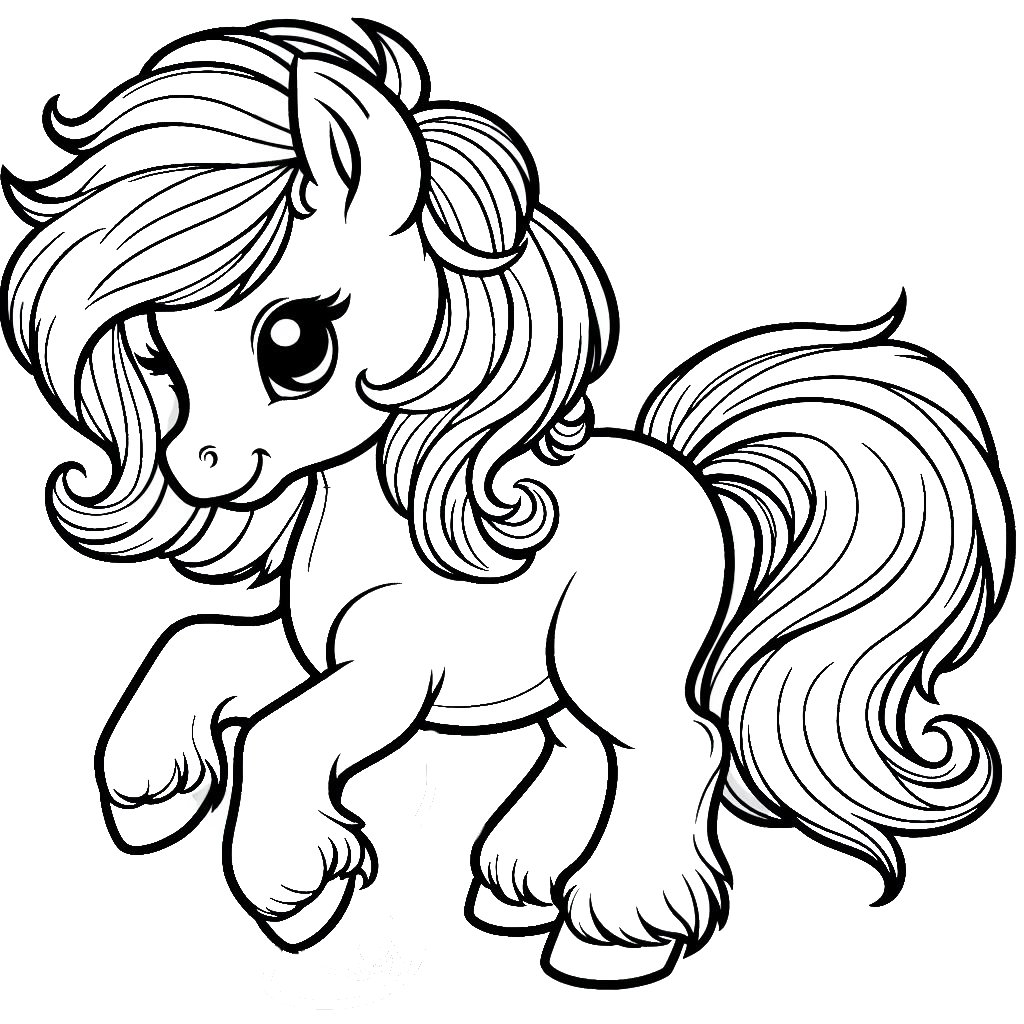 דף צביעה של פוני יפה דף צביעה של פוני יפה