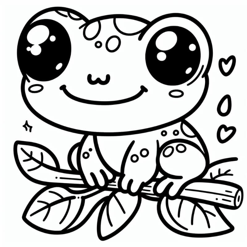 דף צביעה של צפרדע דף צביעה של צפרדע