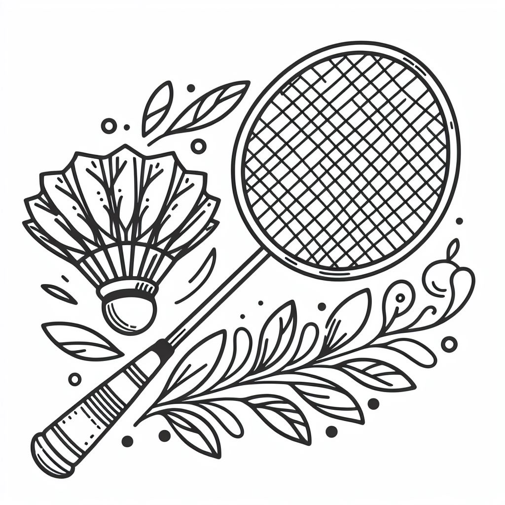 דף צביעה של בדמינטון דף צביעה של בדמינטון