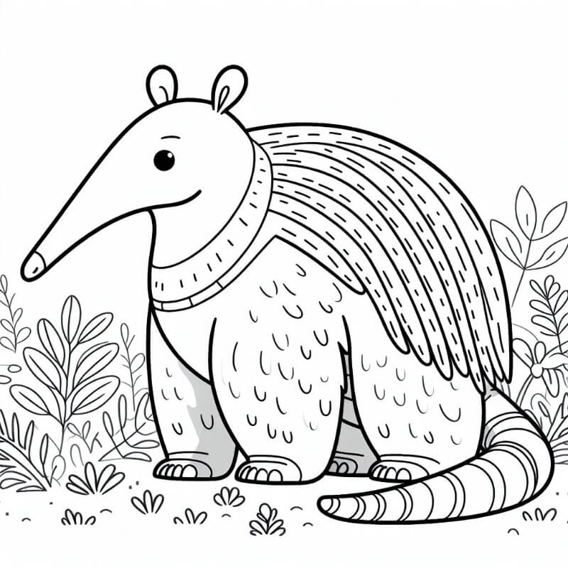 דף צביעה של דוב נמלים דף צביעה של דוב נמלים