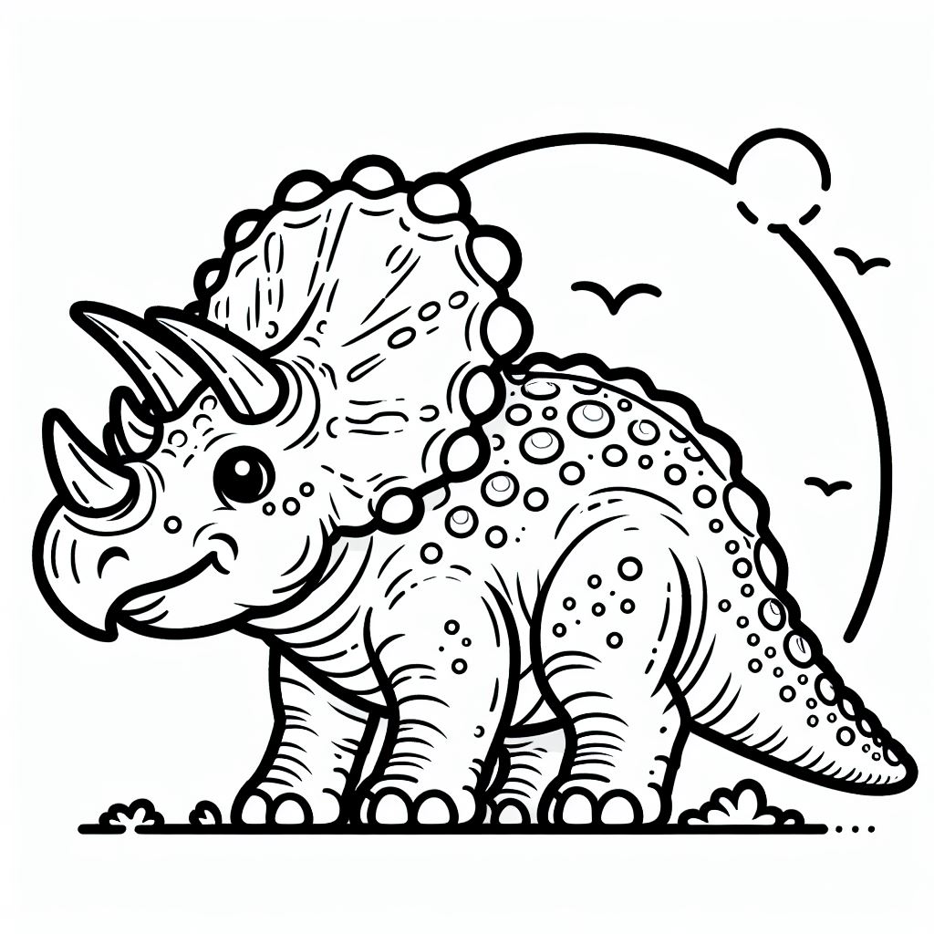 דף צביעה של טריצרטופס דף צביעה של טריצרטופס