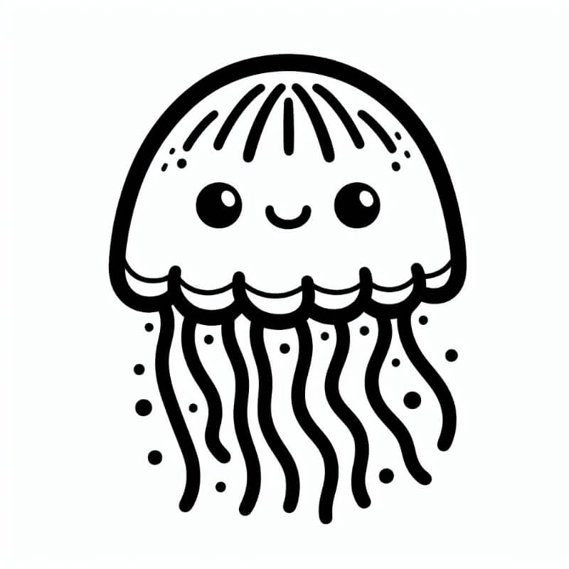 דף צביעה של מדוזה חמודה דף צביעה של מדוזה חמודה