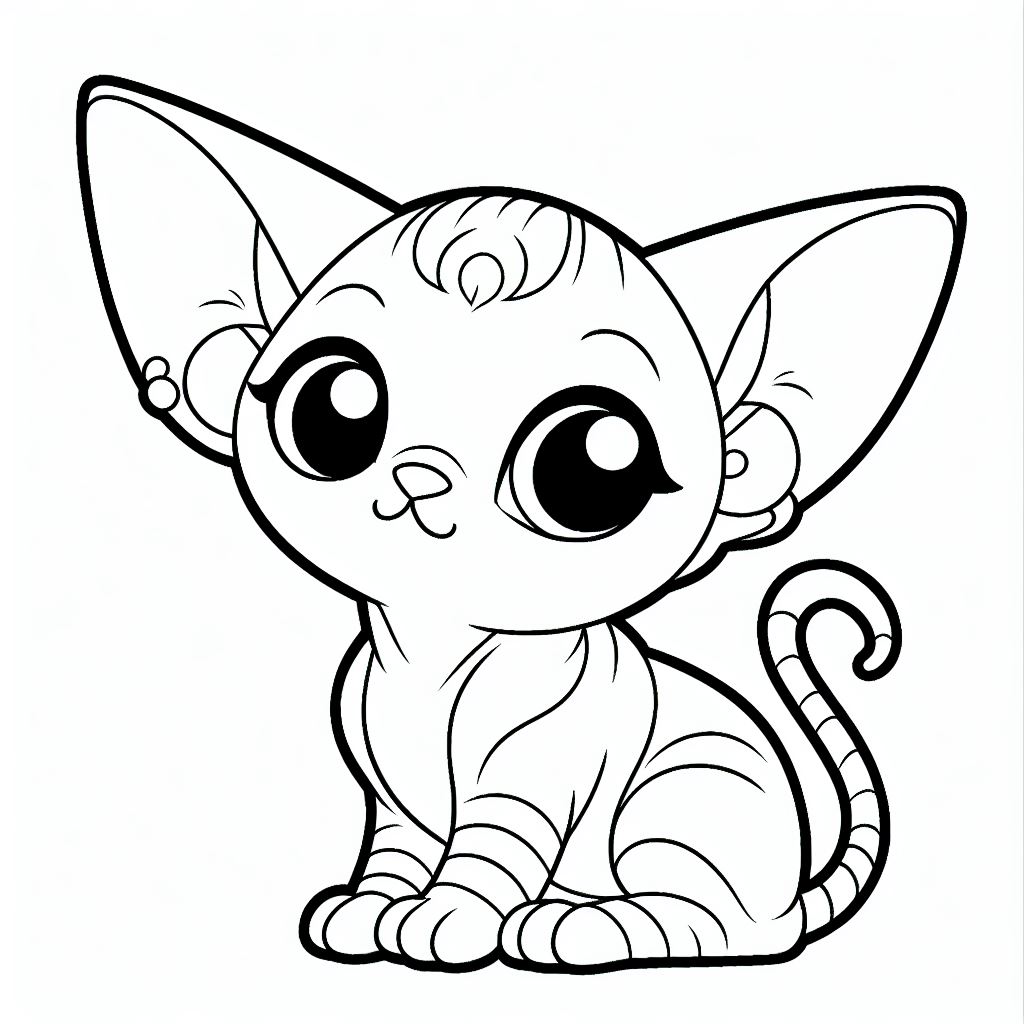 דף צביעה של חתול חמוד דף צביעה של חתול חמוד