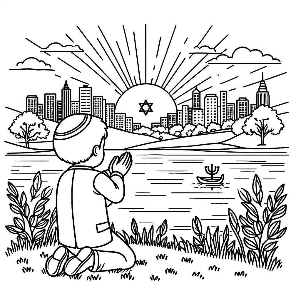 דף צביעה של תפילת תשליך דף צביעה של תפילת תשליך