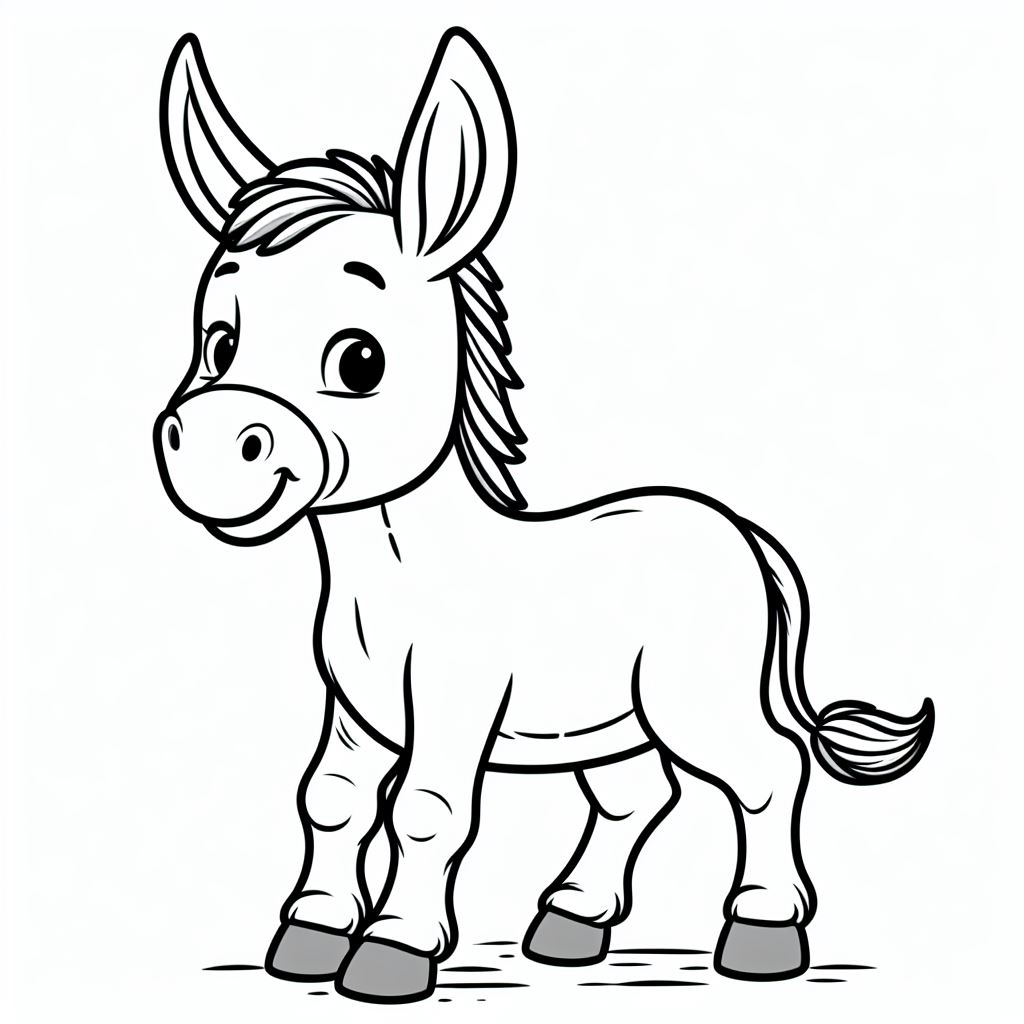 דף צביעה של חמור דף צביעה של חמור