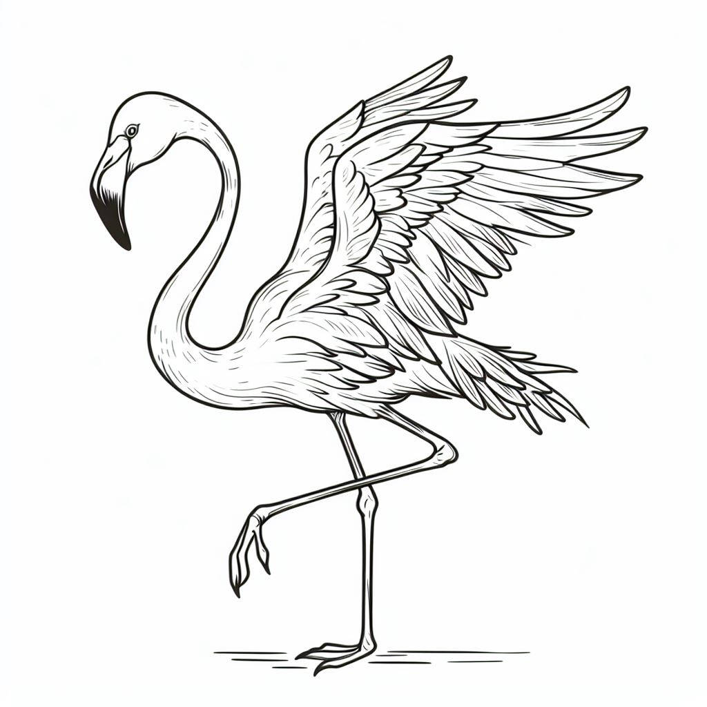 דף צביעה של פלמינגו דף צביעה של פלמינגו