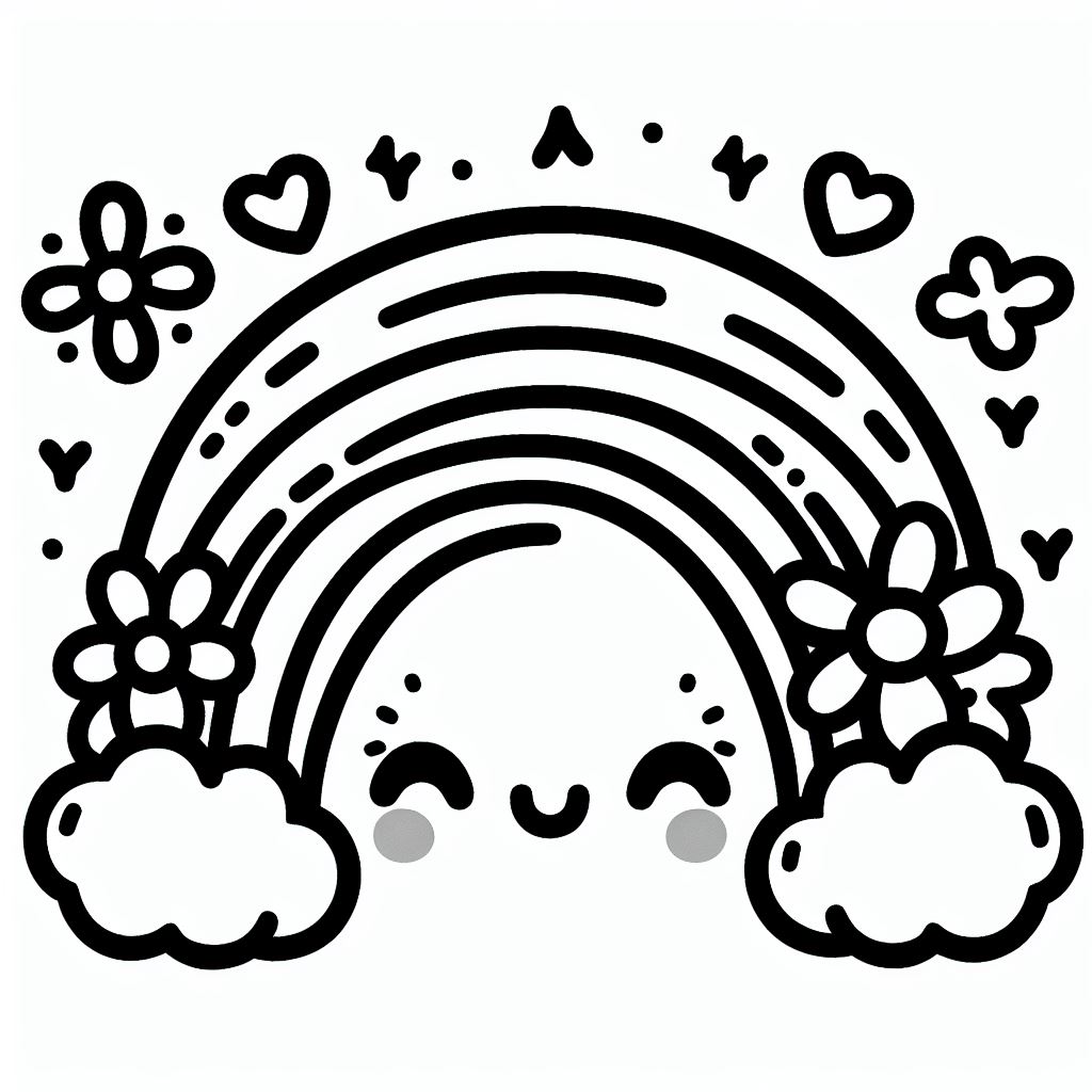 קשת בענן חמודה לצביעה קשת בענן חמודה לצביעה