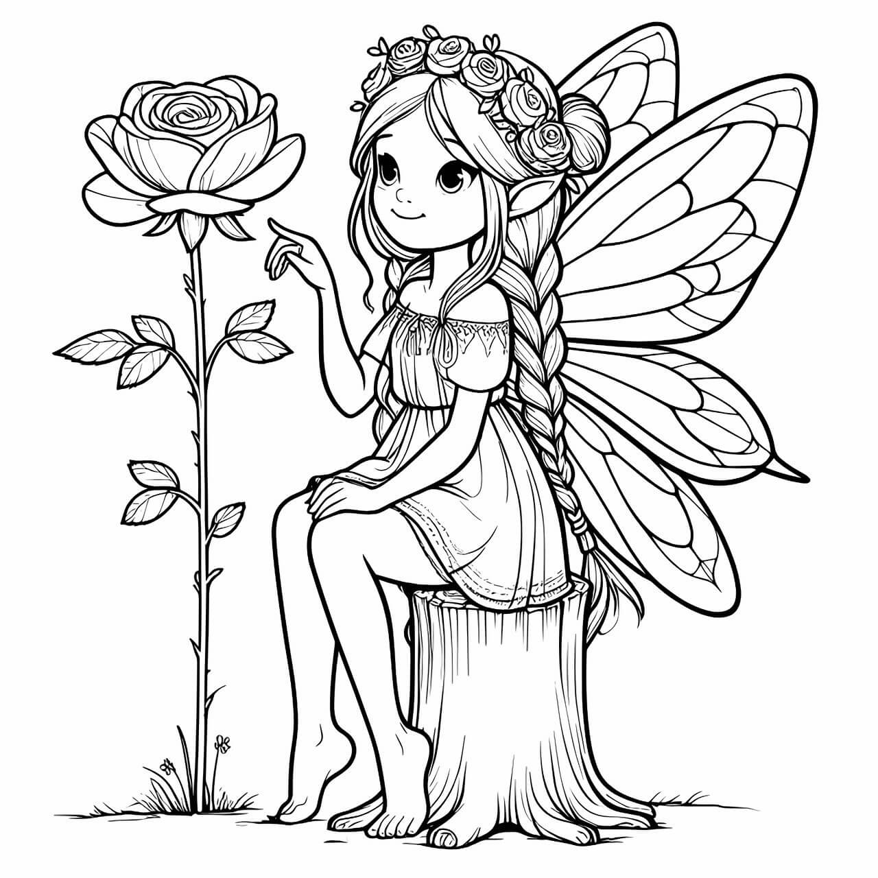 דף צביעה של פיה קטנה דף צביעה של פיה קטנה