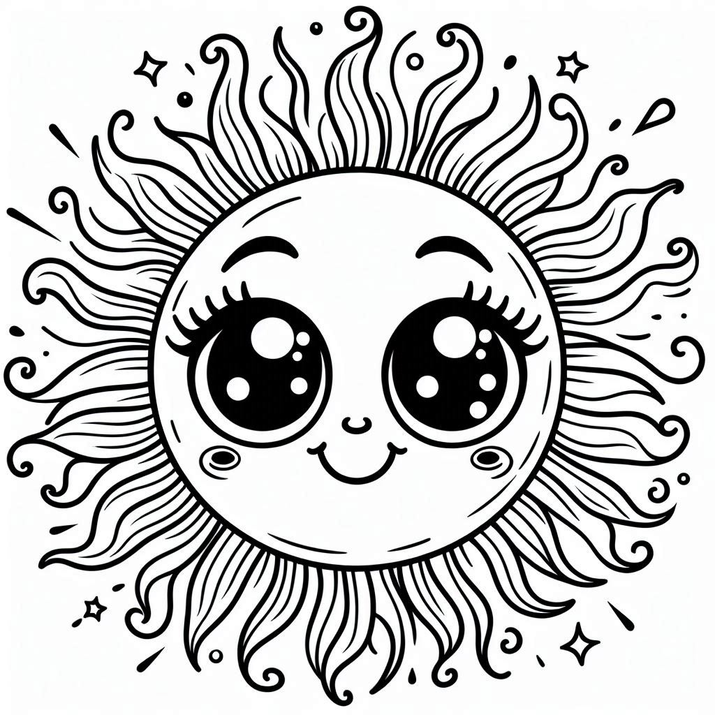 דף צביעה של שמש חמודה דף צביעה של שמש חמודה