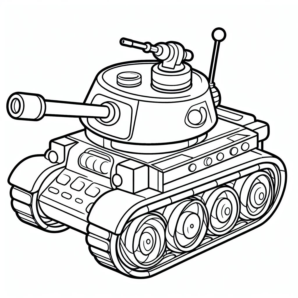 דף צביעה של טנק צעצוע דף צביעה של טנק צעצוע