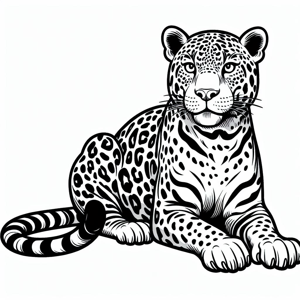 דף צביעה של יגואר דף צביעה של יגואר