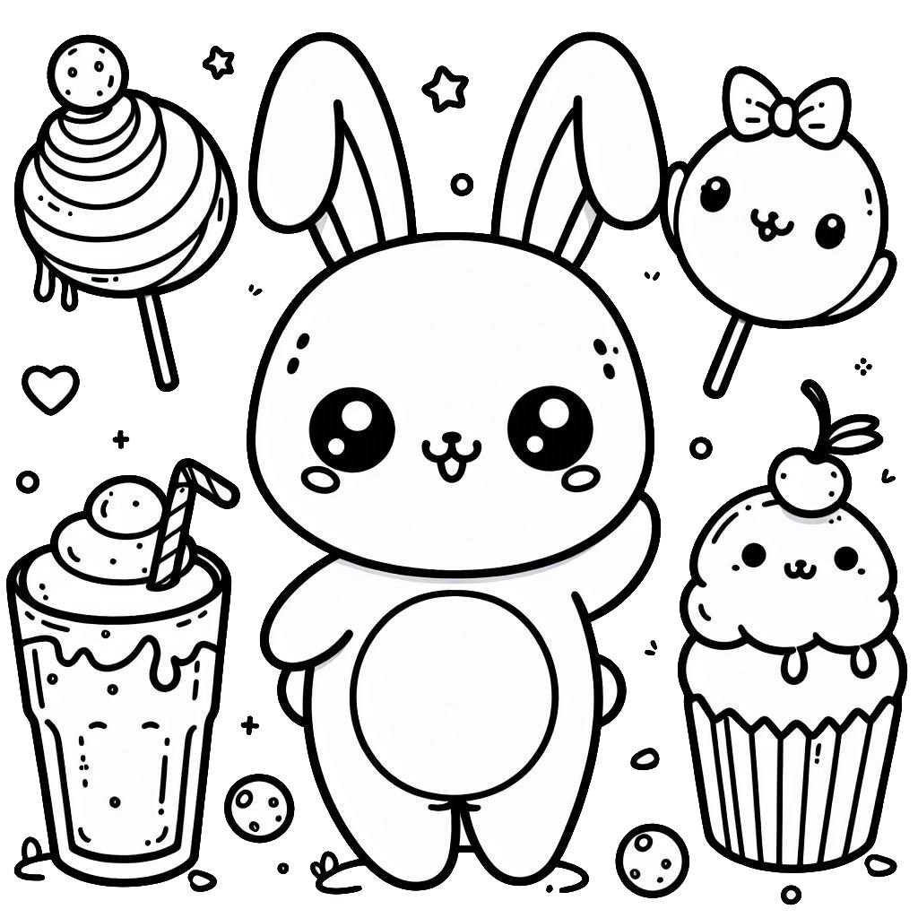 דף צביעה של ארנבון מתוק דף צביעה של ארנבון מתוק