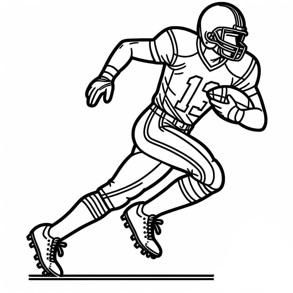 דף צביעה של שחקן פוטבול דף צביעה של שחקן פוטבול
