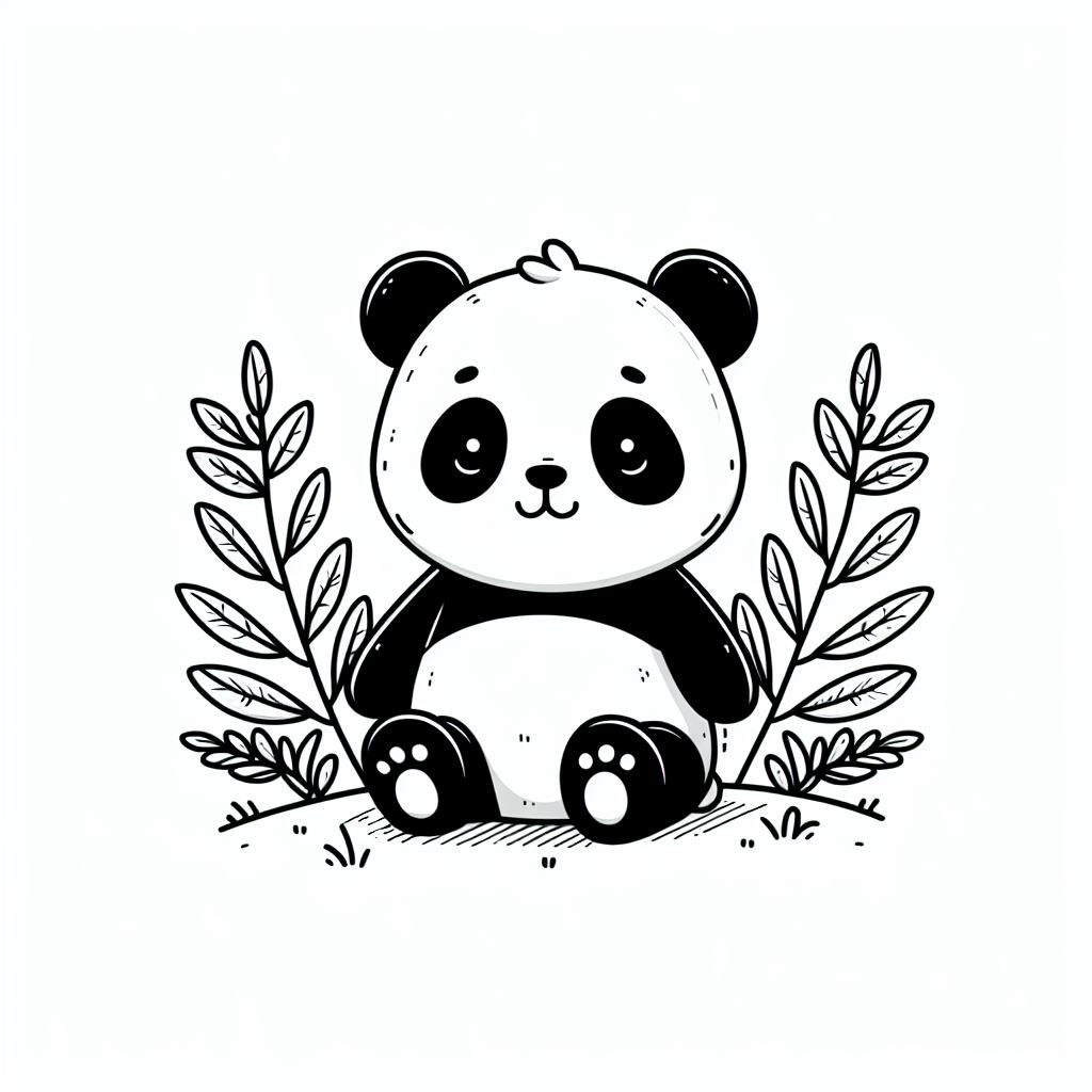 דף צביעה של פנדה דף צביעה של פנדה