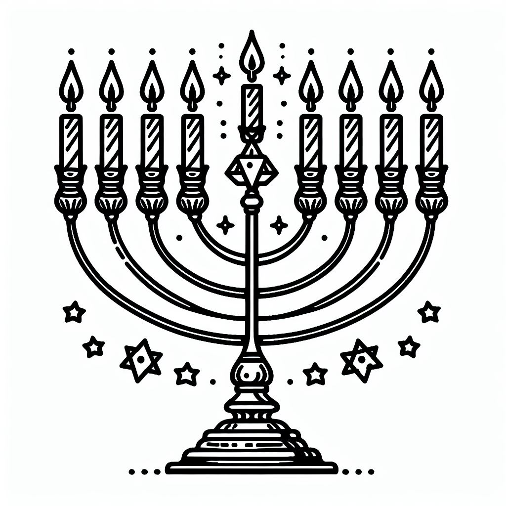 חנוכייה לצביעה חנוכייה לצביעה