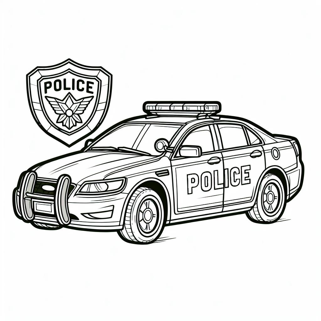 דף צביעה של מכונית משטרה דף צביעה של מכונית משטרה